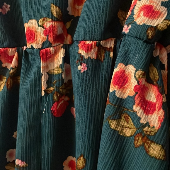 AMY BYER UGC Girls Size 8 Blue Floral High Low Dress - Picture 10 of 11